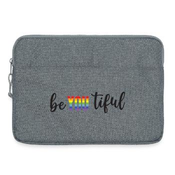 Mois de la fierté LGBT - BeYOUTiful - Sacoche pour ordinateur portable 15 pouces - gris chiné - Devant