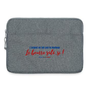 Proverbe beurre salé - Breizh - Bretagne - Humour - Sacoche pour ordinateur portable 15 pouces - gris chiné - Devant