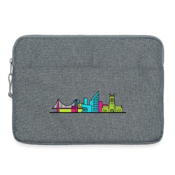Hull City Skyline: Die Deep Aquarium Line Art - Laptoptasche 15" - Grau meliert - Vorne