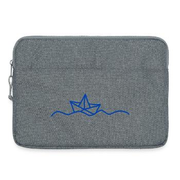 Capitaine de bateau en papier - Sacoche pour ordinateur portable 15 pouces - gris chiné - Devant