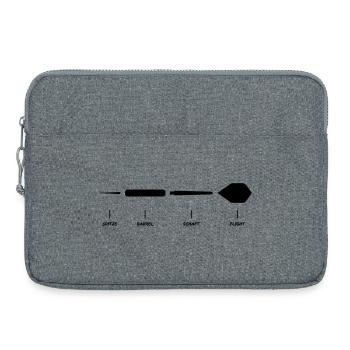 Dartpfeil Erklärung Anatomie Dart-Design - Laptoptasche 15" - Grau meliert - Vorne