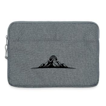Silhouette du sommet des montagnes - Sacoche pour ordinateur portable 15 pouces - gris chiné - Devant