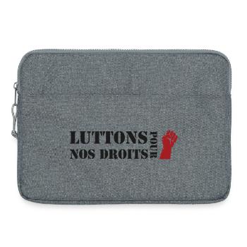 Fighting for our Rights! - Laptop bag 15" - heather grey - Front