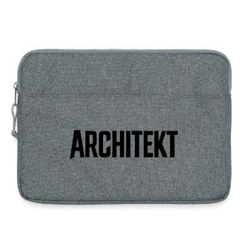 Architekt Schriftzug - Laptoptasche 15" - Grau meliert - Vorne