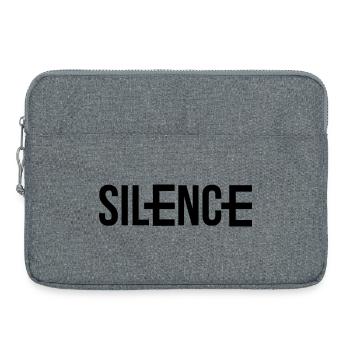 Silence but not still - Laptop bag 15" - heather grey - Front