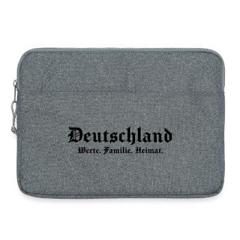 Deutschland Werte Familie Heimat Deutscher - Laptoptasche 15" - Grau meliert - Vorne