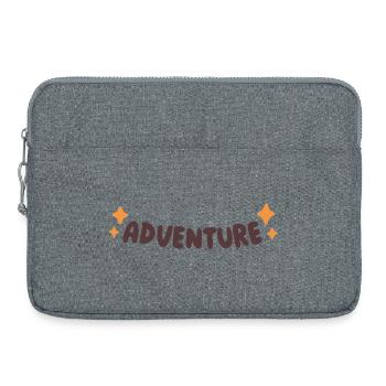 Aventure Ronde et Étoiles Orange - Sacoche pour ordinateur portable 15 pouces - gris chiné - Devant