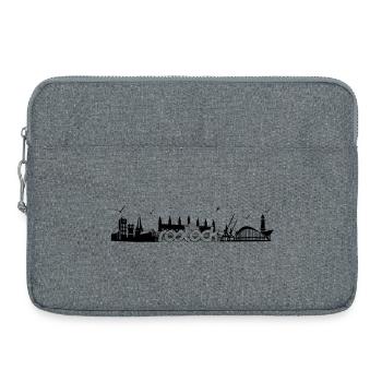 Rostock Silhouette Skyline - Laptoptasche 15" - Grau meliert - Vorne
