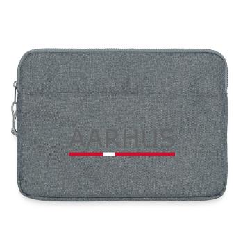 Aarhus - Denmark Flag - Dänemark - Skandinavien - Laptoptasche 15" - Grau meliert - Vorne