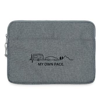 À MON PROPRE RYTHME. (Caravan - ECG - couleur personnalisable) - Sacoche pour ordinateur portable 15 pouces - gris chiné - Devant