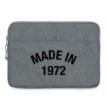 1972 Born 54th Birthday 54 years old - Laptop bag 15" - heather grey - Front