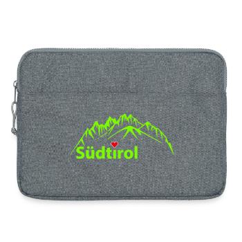 Berge, Urlaub, Südtirol - Laptoptasche 15" - Grau meliert - Vorne