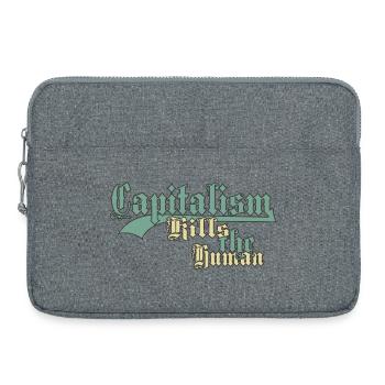 Capitalism Kills the Human - Laptop bag 15" - heather grey - Front