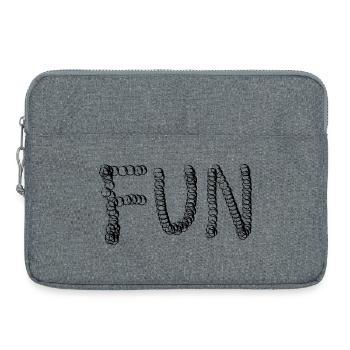 FUN LETTERING - Laptop bag 15" - heather grey - Front