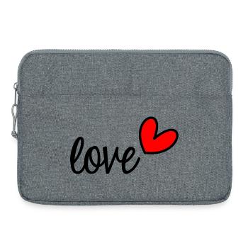 LOVE - Laptop bag 15" - heather grey - Front