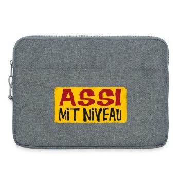 Assi Mit Niveau - Laptoptasche 15" - Grau meliert - Vorne