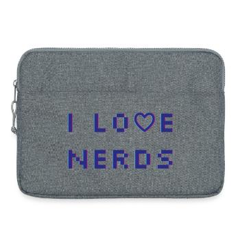 J’adore les nerds - Sacoche pour ordinateur portable 15 pouces - gris chiné - Devant