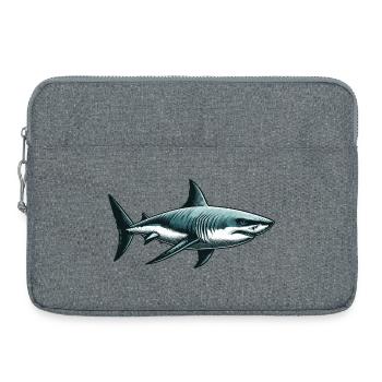 Great white shark - Laptop bag 15" - heather grey - Front