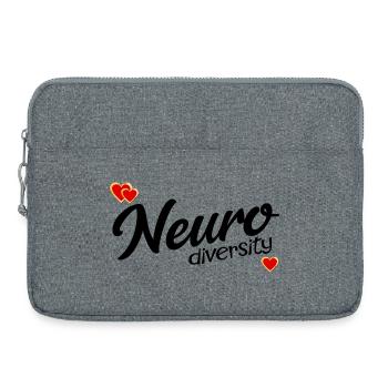Inclusion Neurodiversity Heart - Laptop bag 15" - heather grey - Front