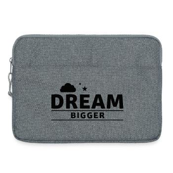 Dream Bigger Citation Inspirante Design - Sacoche pour ordinateur portable 15 pouces - gris chiné - Devant