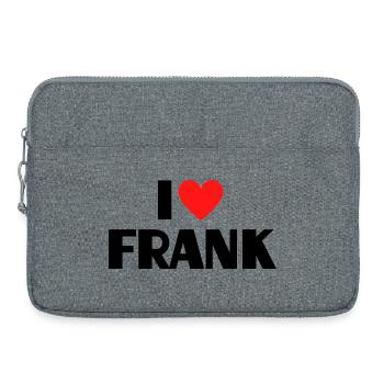 I love Frank Red Heart Love Fan Gift - Laptop bag 15" - heather grey - Front