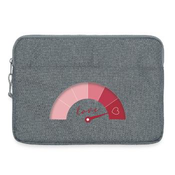 Love Meter – Valentine's Day Edition - Laptop bag 15" - heather grey - Front
