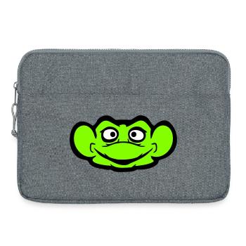 Frog Toad Smiles Funny Comic Happy Cool - Laptop bag 15" - heather grey - Front