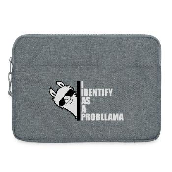 I Identify As A Probllama Cool Lama Problem Spruch - Laptop bag 15" - heather grey - Front