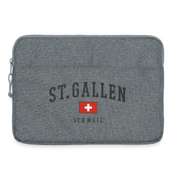 StGallen Schweizer Emblem - Laptoptasche 15" - Grau meliert - Vorne