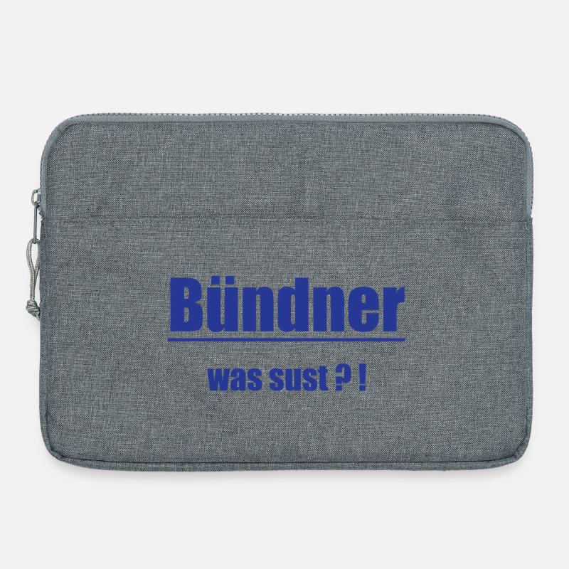 Graubünden What Sust?! - Laptop bag 15" - heather grey