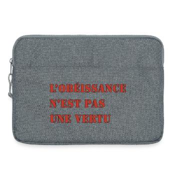 OBEDIENCE IS NOT A VIRTUE - Laptop bag 15" - heather grey - Front