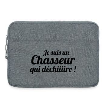 Je suis un chasseur qui déchire - Sacoche pour ordinateur portable 15 pouces - gris chiné - Devant