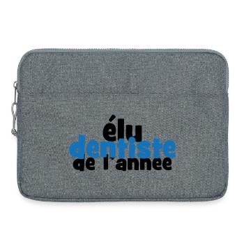 Badge Élu Dentiste de l'Année - Sacoche pour ordinateur portable 15 pouces - gris chiné - Devant