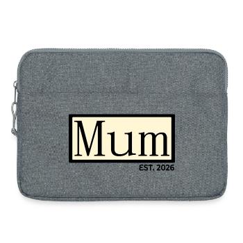 Maman du bébé biologique 2026 - Sacoche pour ordinateur portable 15 pouces - gris chiné - Devant