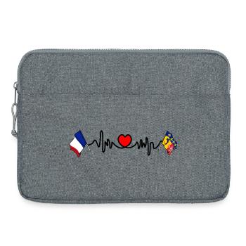 Rhône-Alpes & Frankreich - Laptoptasche 15" - Grau meliert - Vorne