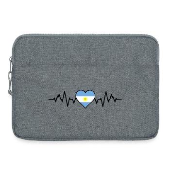 Battement de cœur argentin - Sacoche pour ordinateur portable 15 pouces - gris chiné - Devant