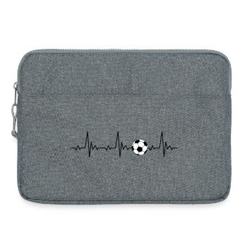 Fréquence cardiaque de football pulsation football ECG - Sacoche pour ordinateur portable 15 pouces - gris chiné - Devant
