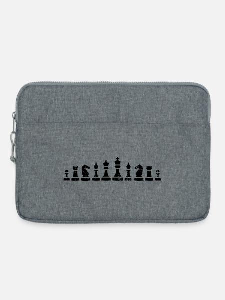 Schach Figur - Laptoptasche 15" - Grau meliert