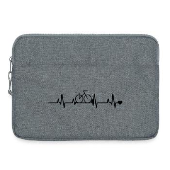  Fahrrad Radfahrer  - Laptoptasche 15" - Grau meliert - Vorne