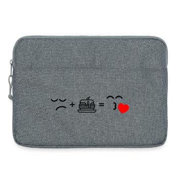 Crimson Heart Silhouette - Laptop bag 15" - heather grey - Front