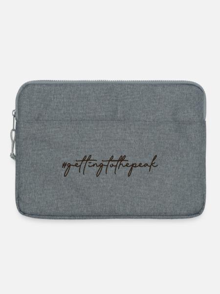 #gettingtothepeak – Dein Weg nach oben ⛰️ - Laptoptasche 15" - Grau meliert