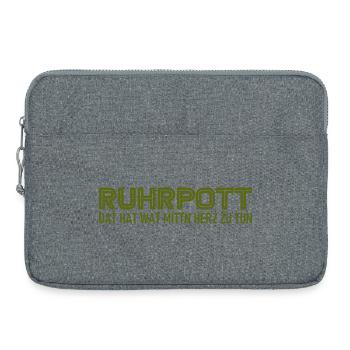 Ruhrpott - Dat hat wat mittn Herz zu tun - Zeche - Laptoptasche 15" - Grau meliert - Vorne