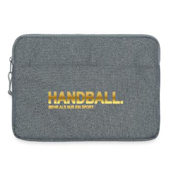 Handball. Mehr als nur ein Sport. (Gold) - Laptoptasche 15" - Grau meliert - Vorne