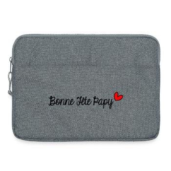 GRANDPA. FATHER'S DAY. HAPPY GRANDPA'S DAY. I LOVE YOU. - Laptop bag 15" - heather grey - Front