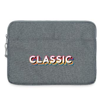 Retro Klassik - Laptoptasche 15" - Grau meliert - Vorne
