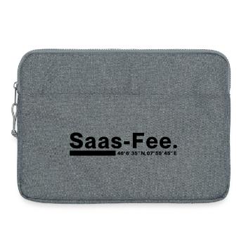 Saas-Fee coordinates Valais Switzerland - Laptop bag 15" - heather grey - Front