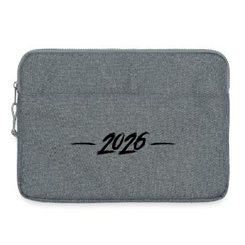 Année 2026 - Sacoche pour ordinateur portable 15 pouces - gris chiné - Devant