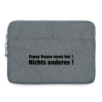 Neu nicht anders - Laptoptasche 15" - Grau meliert - Vorne
