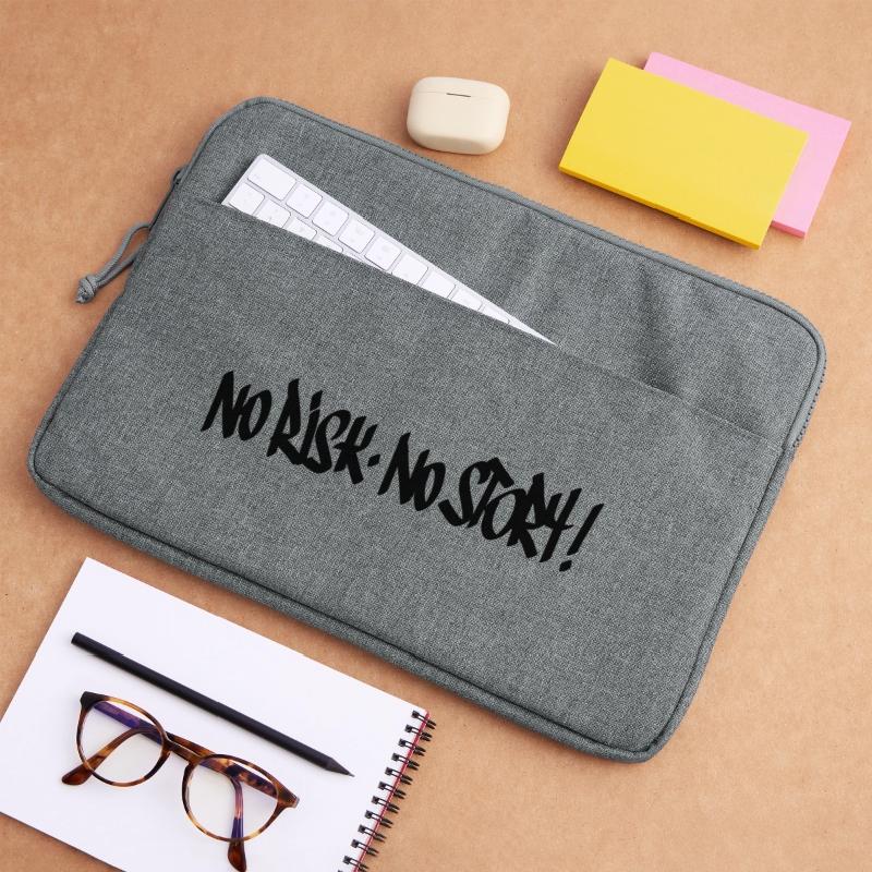 Pas de risque, pas de devise de l’histoire Sacoche pour ordinateur portable 15 pouces