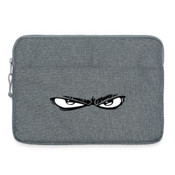 Night Eyes Black & White - Laptop bag 15" - heather grey - Front